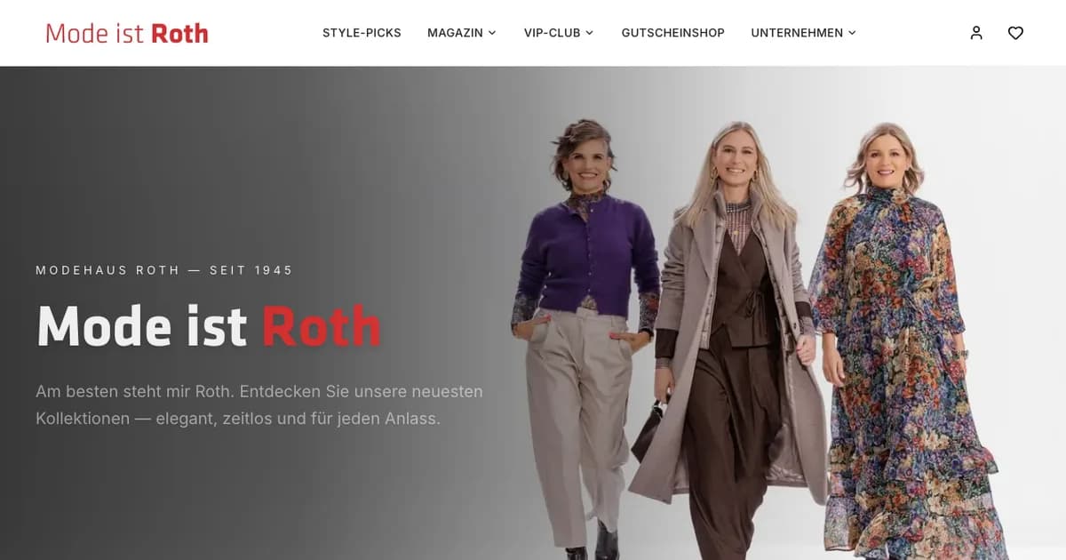 Mehr als eine Website — wie wir für das Modehaus Roth eine Plattform für 11 Filialen gebaut haben